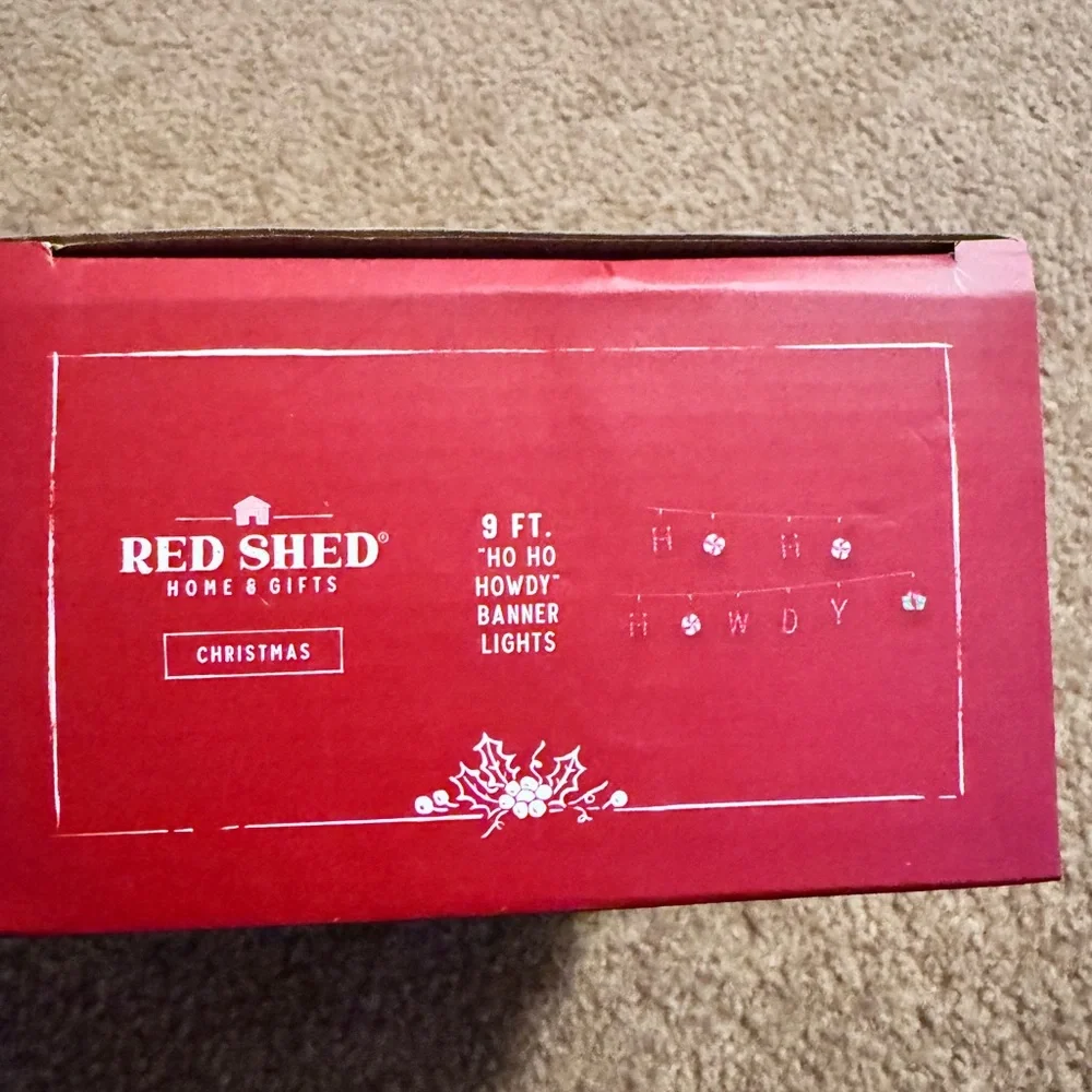 Red Shed 'Ho Ho Howdy' Holiday String Lights - Red